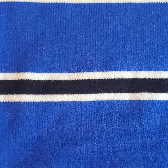Express Sweater Ribbed Neckline Sz XS NWT Blue/Black/white Strip Y2k - Picture 5 of 8